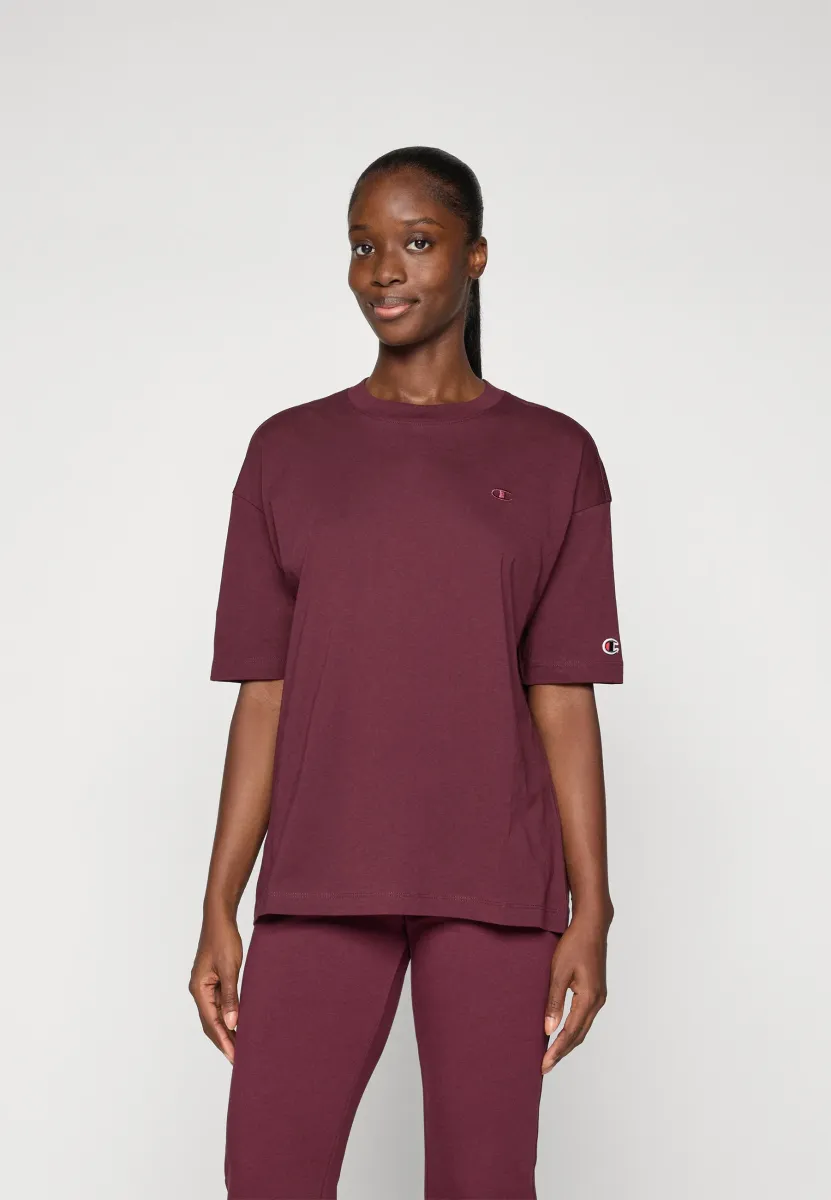 ICONS TONAL OVERSIZE CREWNECK  - T-Shirt basic - bordeaux