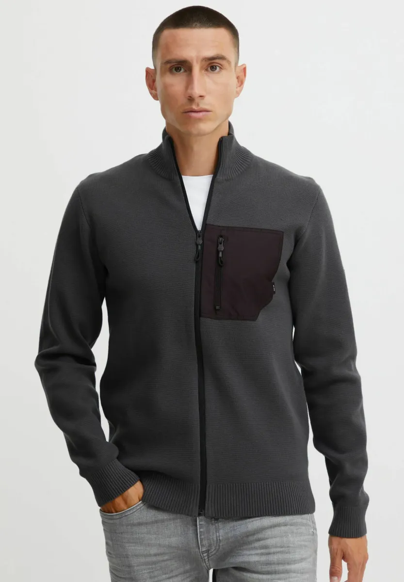 IDMEDAN - Strickjacke - dk grey