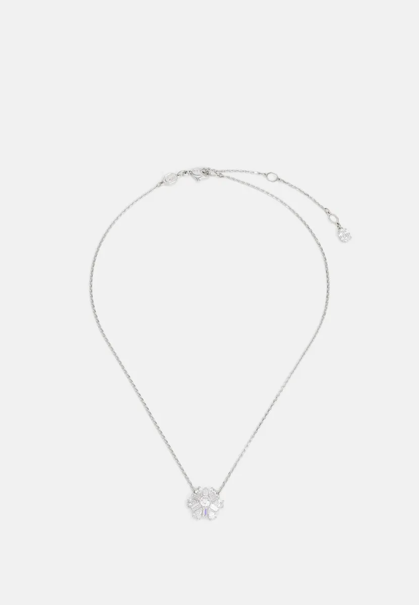 IDYLLIA PENDANT MIXED CUTS SNOWFLAKE - Halskette - white/silver-coloured