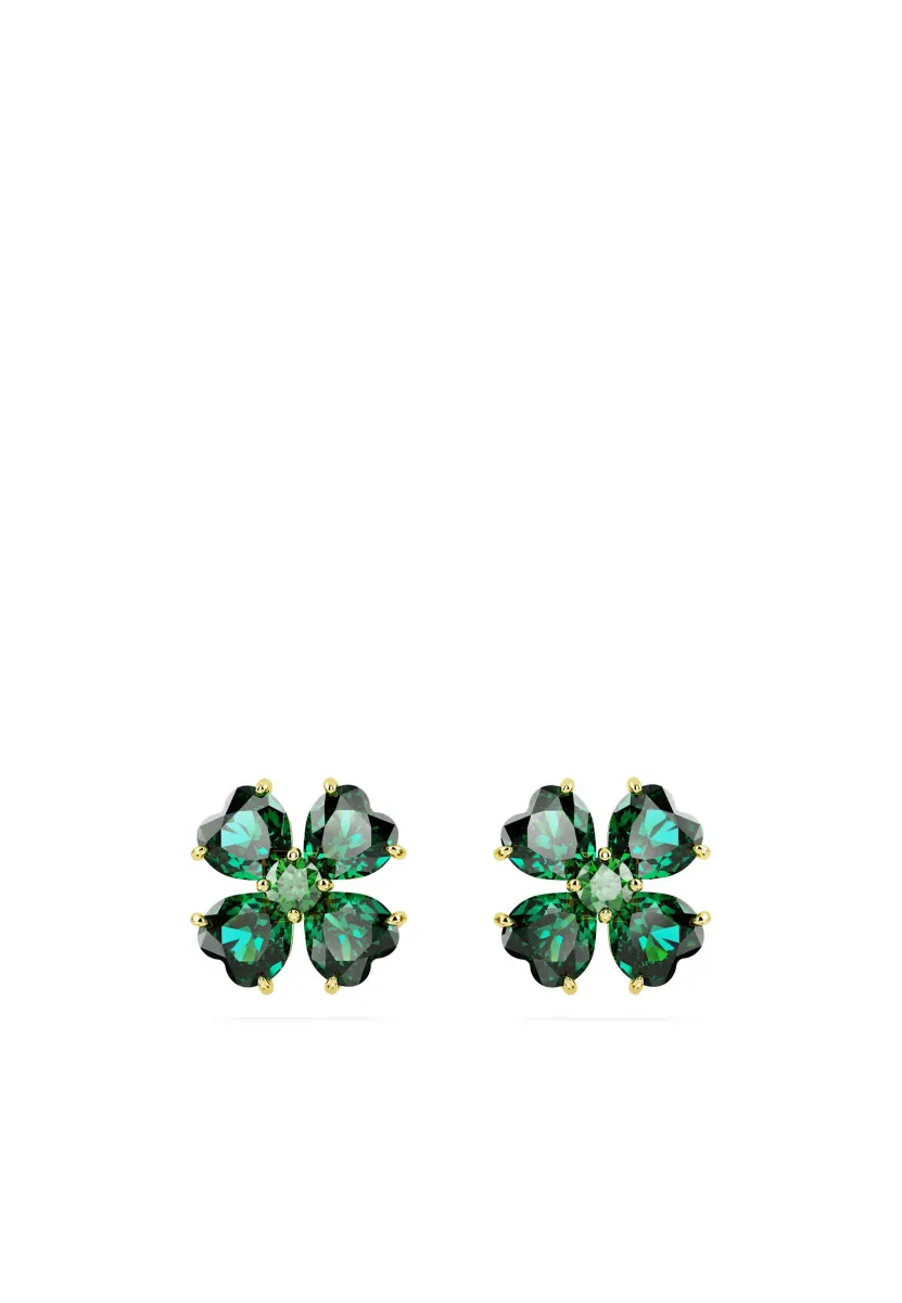 IDYLLIA PIERCED EARRINGS STUD CLOVER - Ohrringe - green