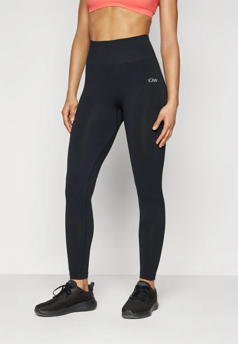 IGNITE SEAMLESS HIDDEN SCRUNCH - Tights - black