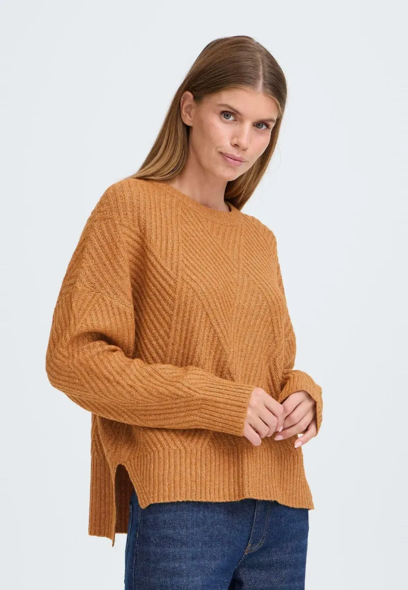 IHBOMMA - Strickpullover - brown sugar