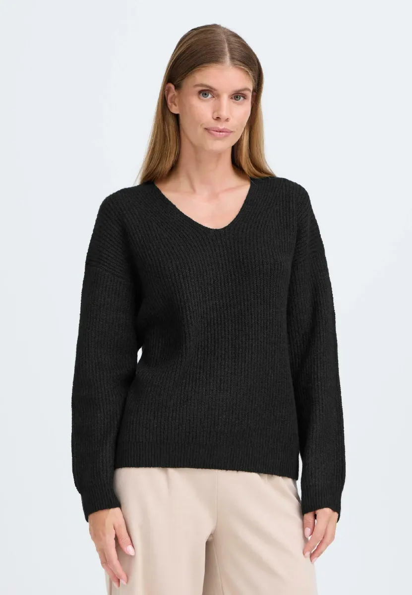IHCALLIE - Strickpullover - black