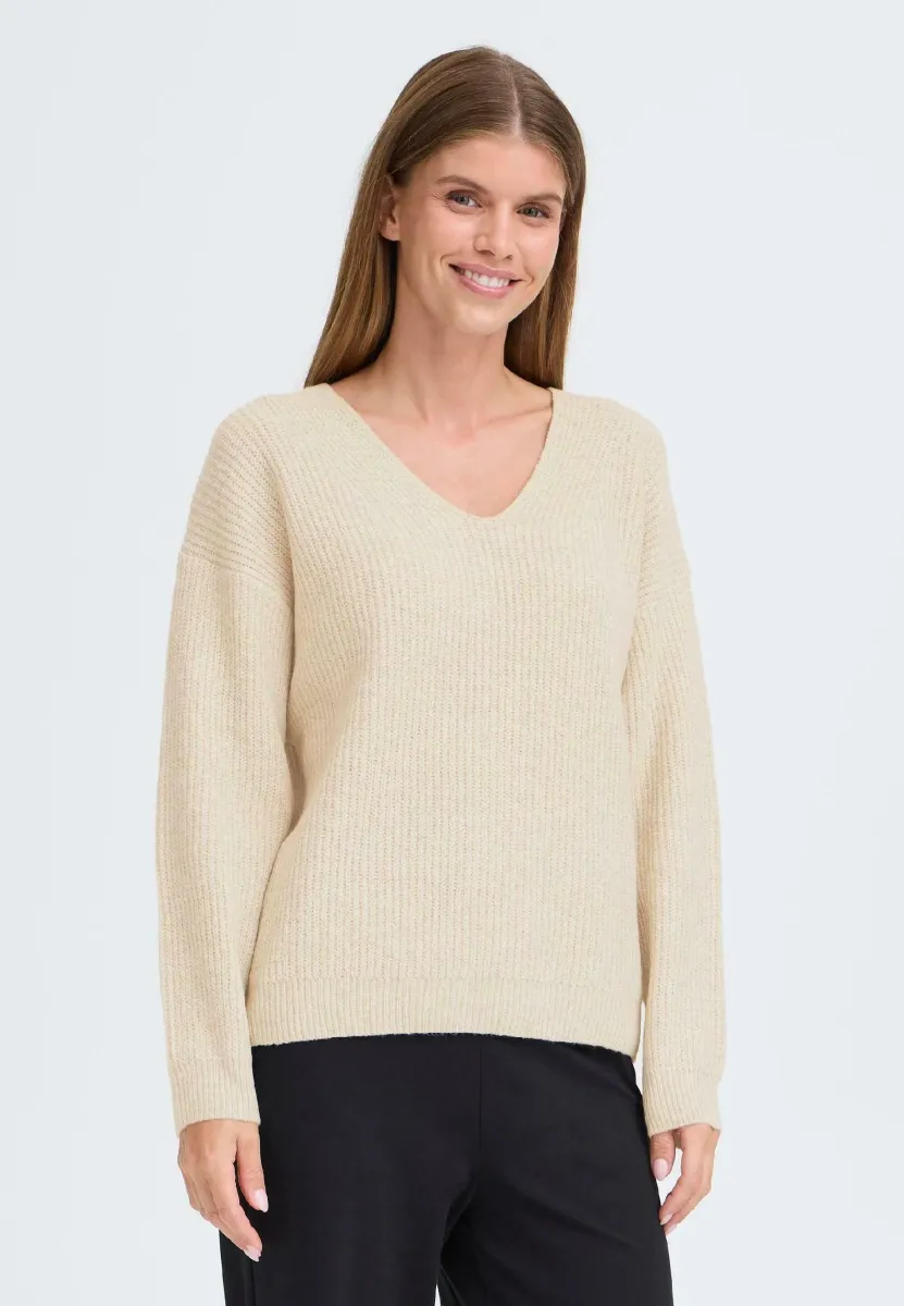 IHCALLIE - Strickpullover - oatmeal melange