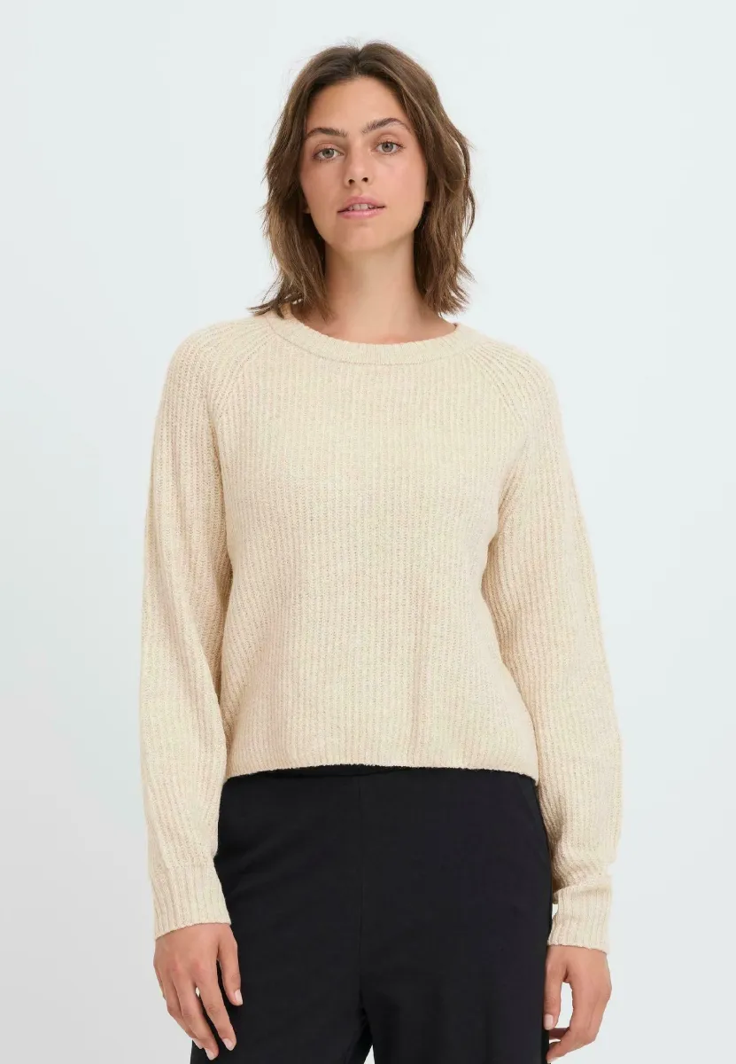 IHFANSI - Strickpullover - oatmeal melange