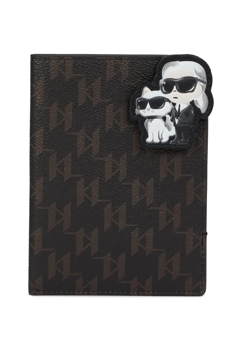 IKON MONOGRAM - Reisepassetui - brown-kl mono