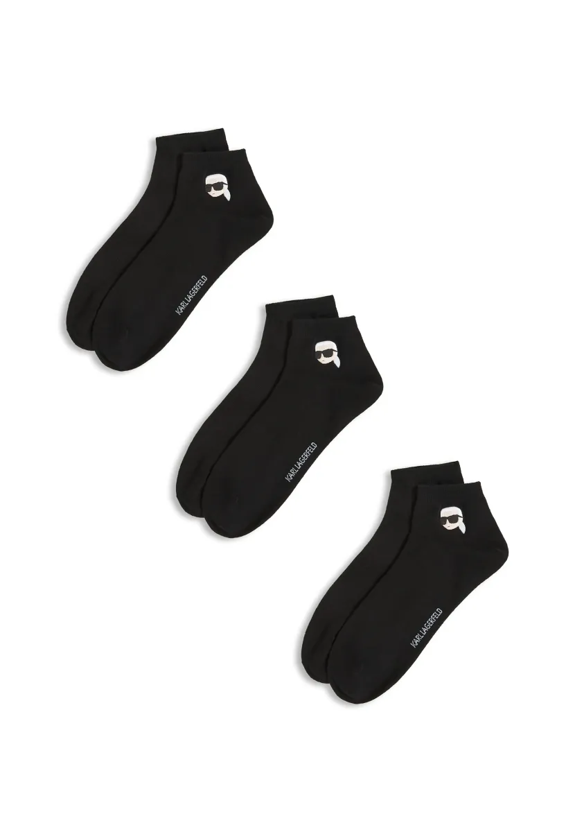 IKON SNEAKER SOCK 3 PACK - Socken - black