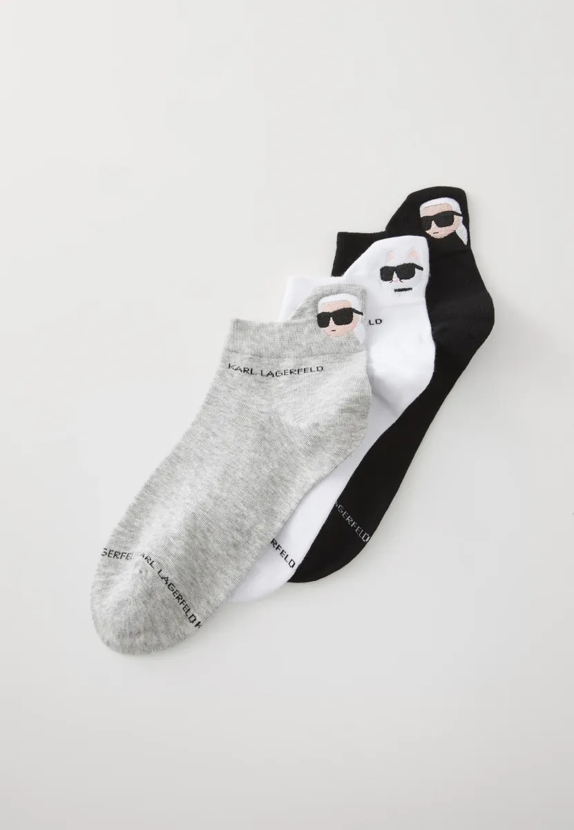 IKON SOCKS 3 PACK - Socken - black/white/grey
