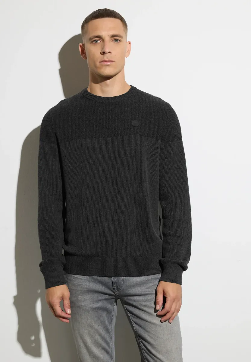 IM TWO-TONE LOOK - Strickpullover - grau