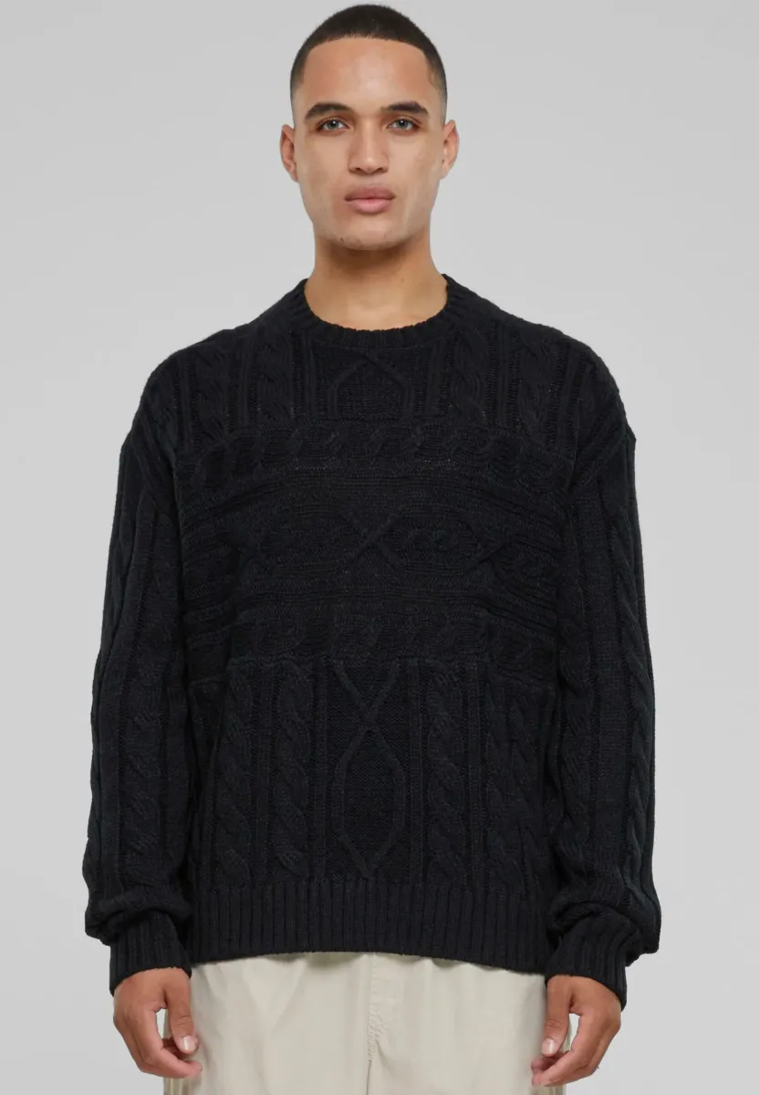 IN BOXY - Strickpullover - black