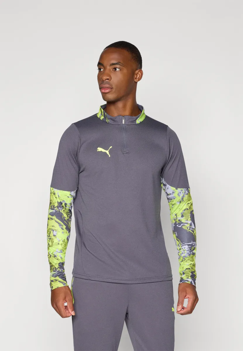 INDIVIDUALCUP 1/4 ZIP TOP - Langarmshirt - galactic gray