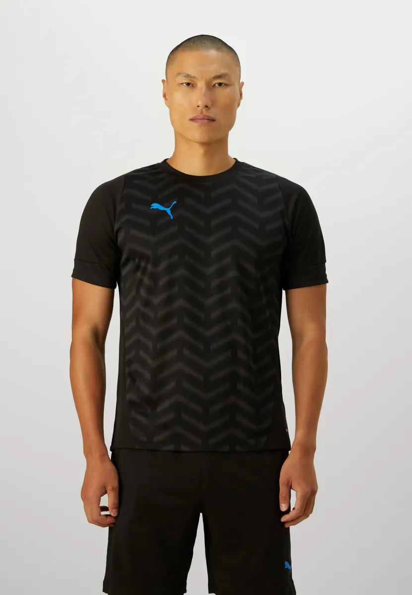 INDIVIDUALCUP  - T-Shirt print - black- white-ultra blue