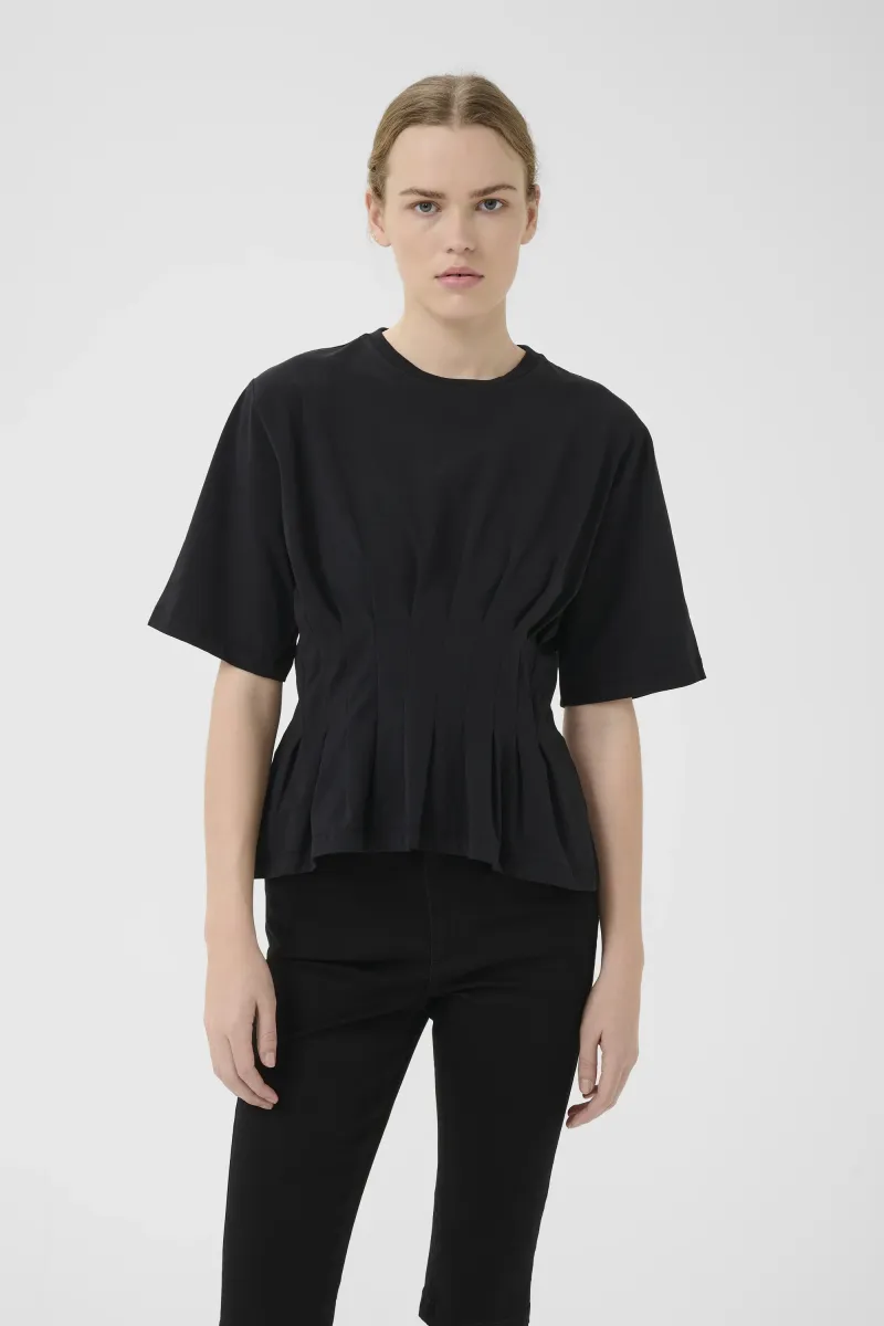 INEZ TEE - Bluse - black