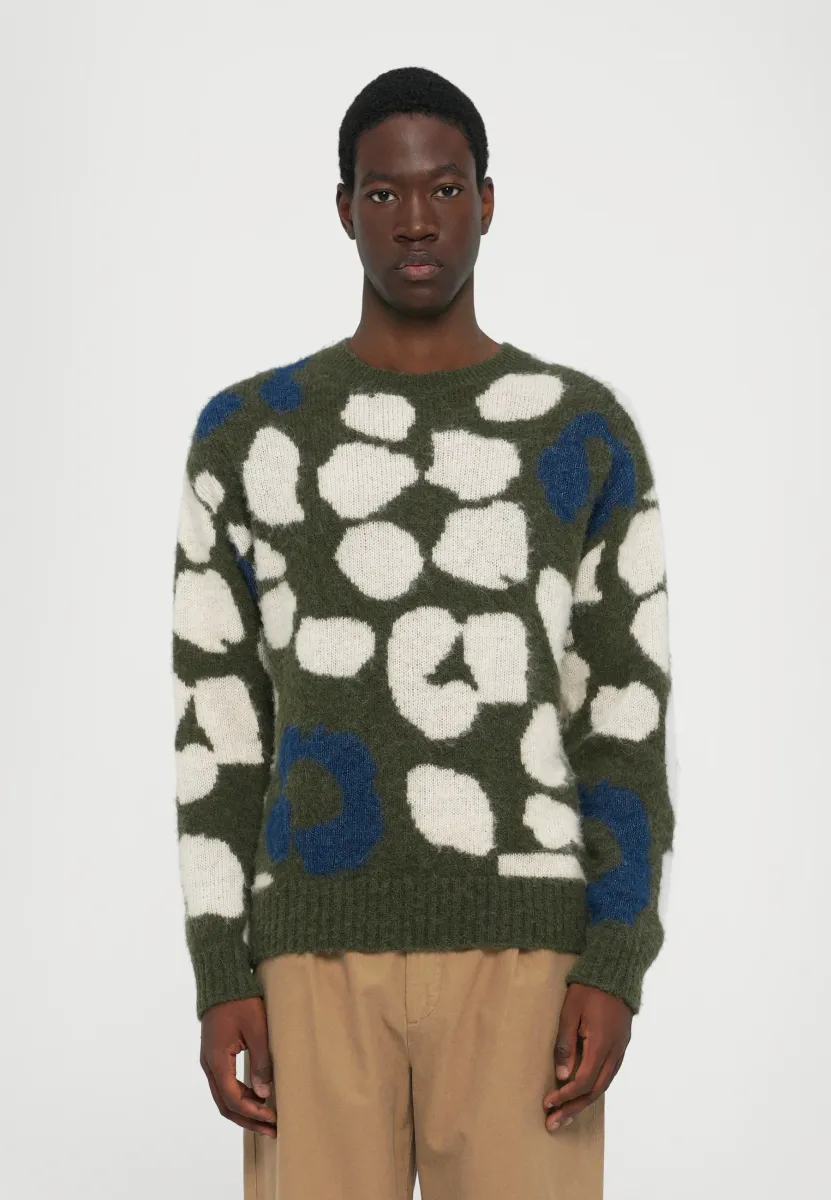 INTARSIA JUMPER - Strickpullover - forest green