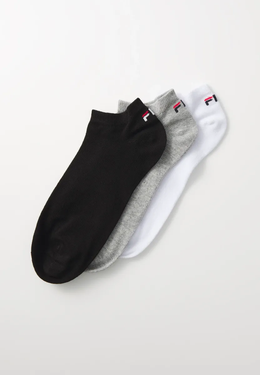 INVISIBLE PLAIN SOCKS UNISEX 9 PACK - Socken - black/white/mottled grey