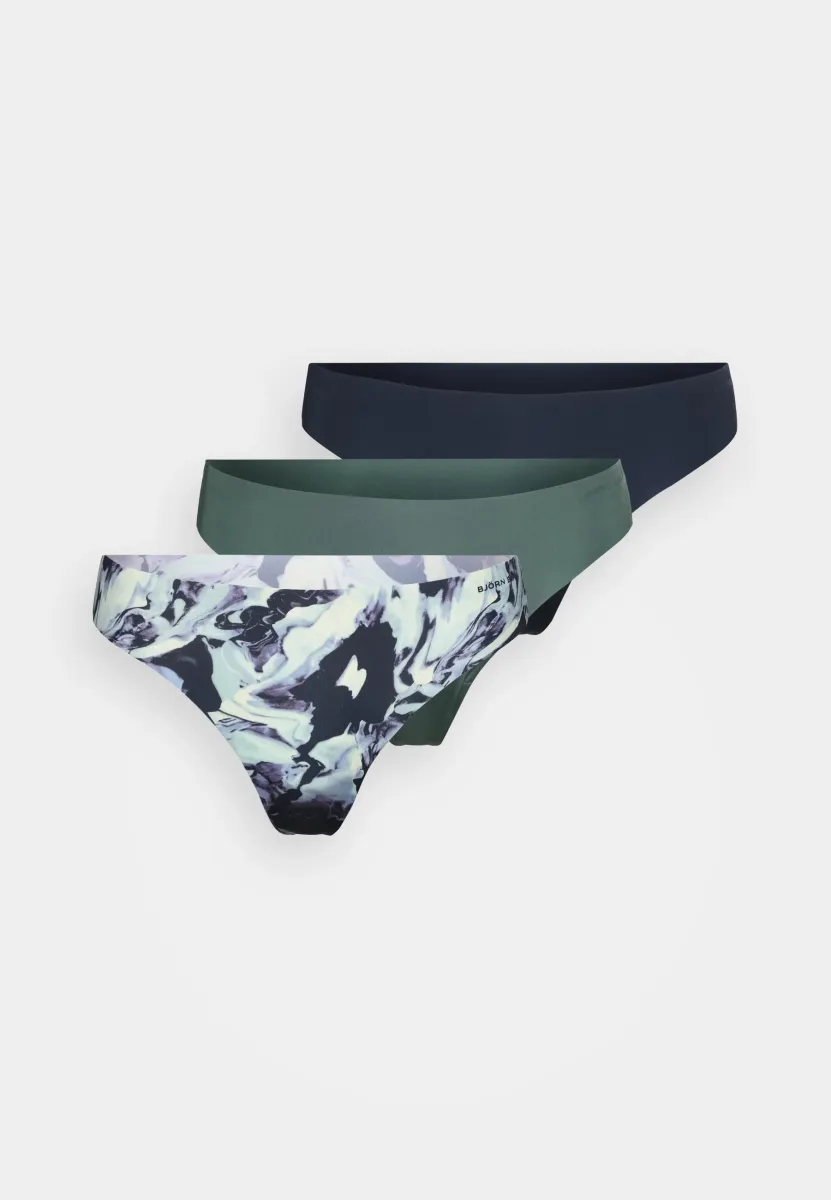 INVISIBLE THONG 3 PACK - String - dark blue/multi-coloured/green