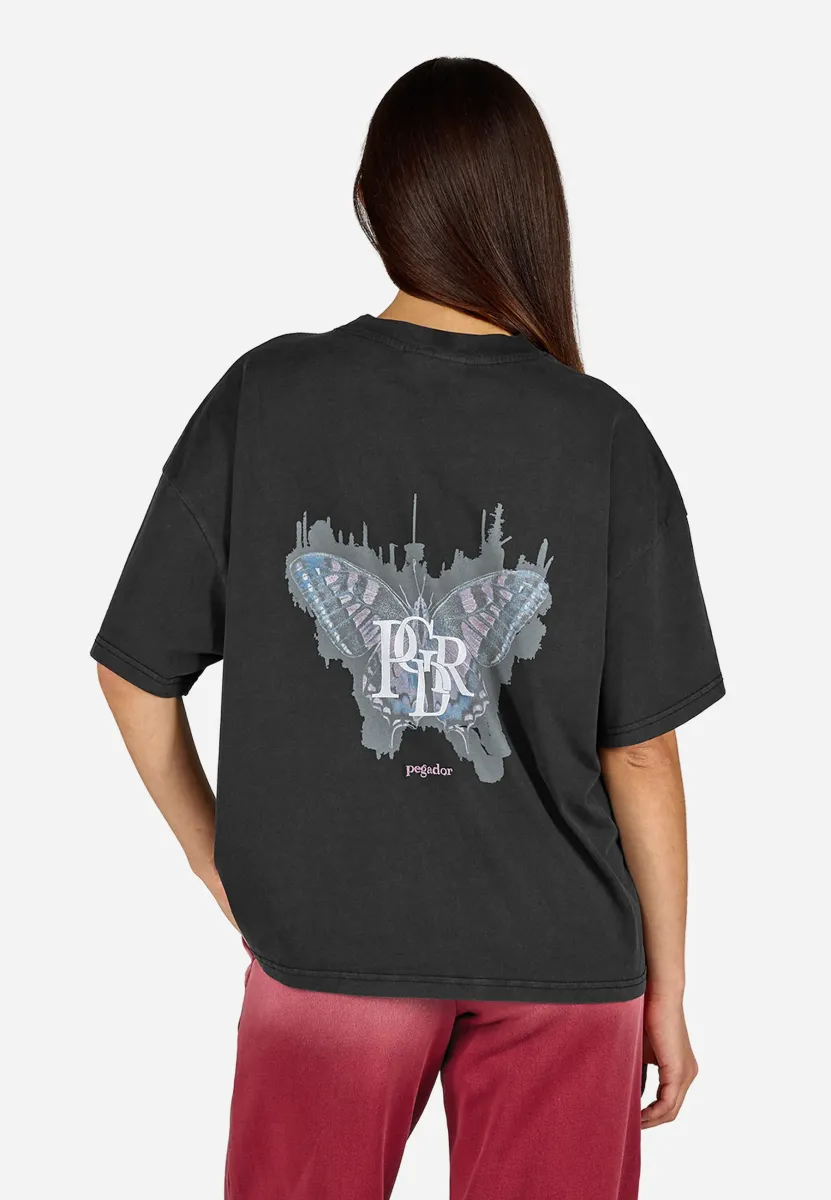 ISERNIA HEAVY OVERSIZED TEE - T-Shirt print - vintage black