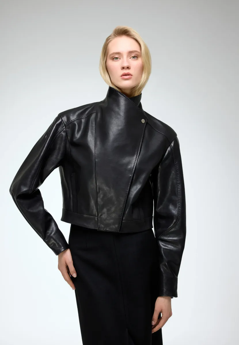 ISLA - Lederjacke - black