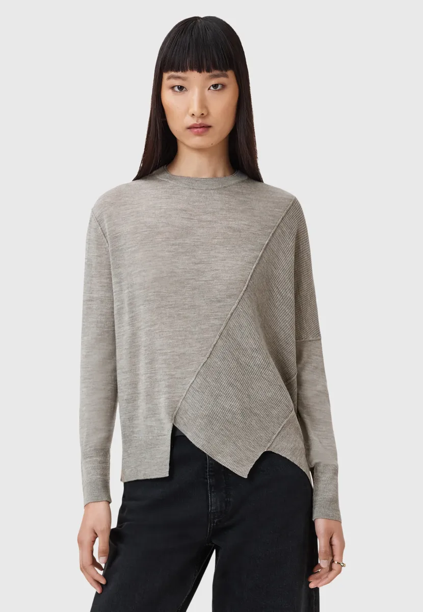 ISLA - Strickpullover - sand grey