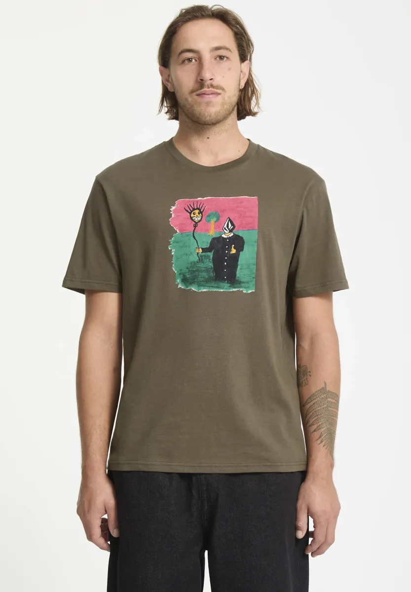 ISSAM - T-Shirt print - sage leaf