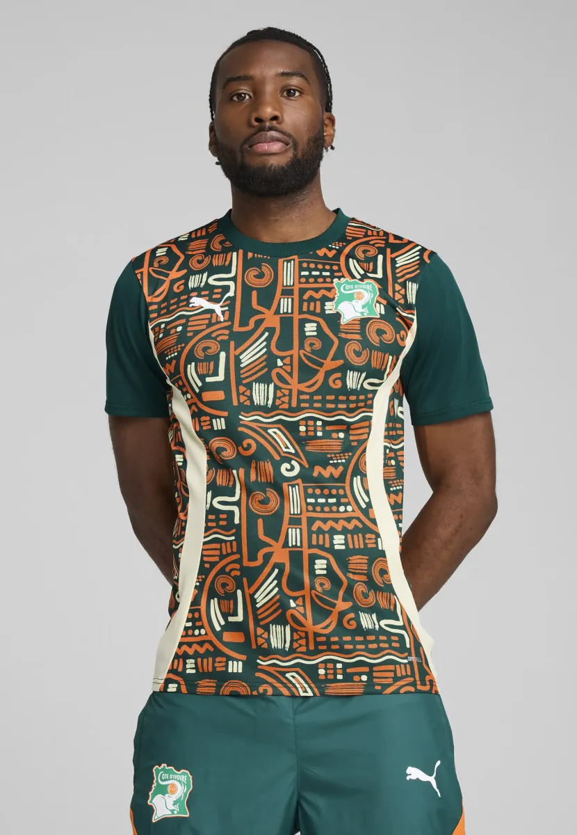 IVORY COAST FIF PREMATCH JERSEY - Fußball-Trikot - dark myrtle rickie orange