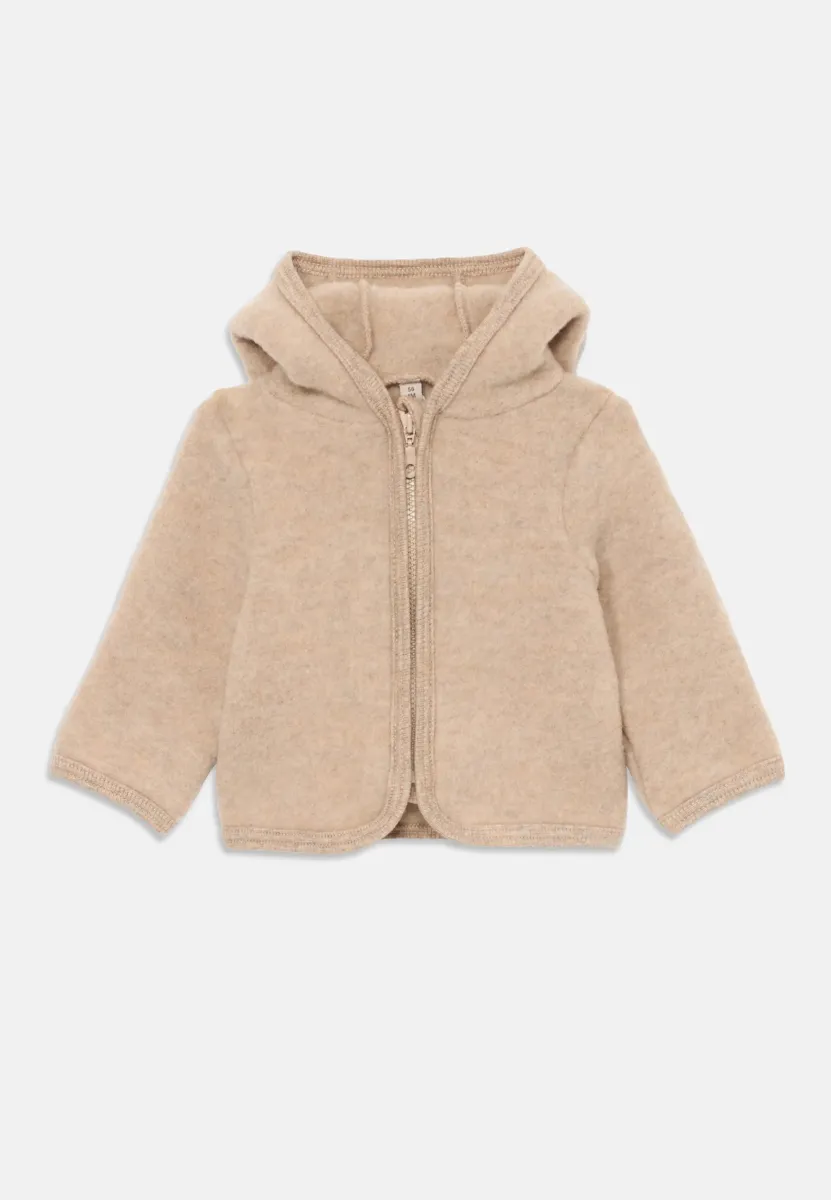 JACKET EARS UNISEX - Strickjacke - camel melange
