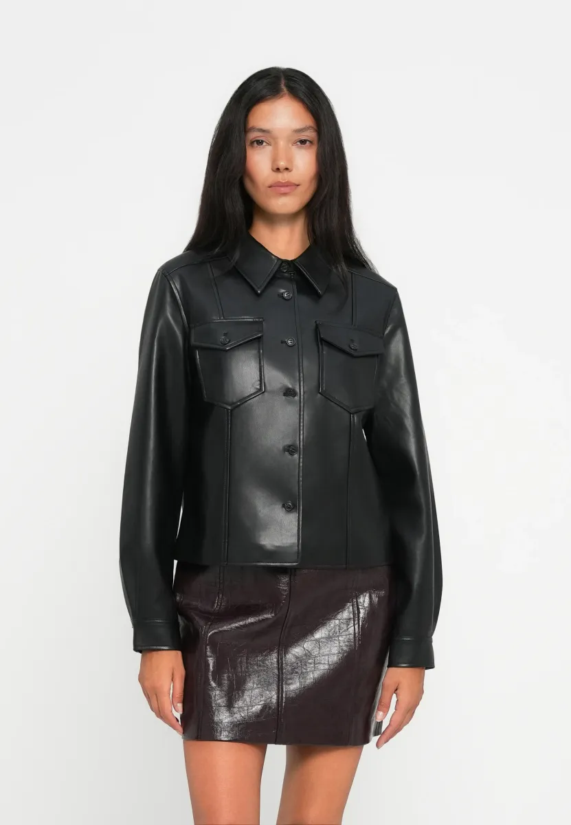 JACKET JOSIE - Kunstlederjacke - black