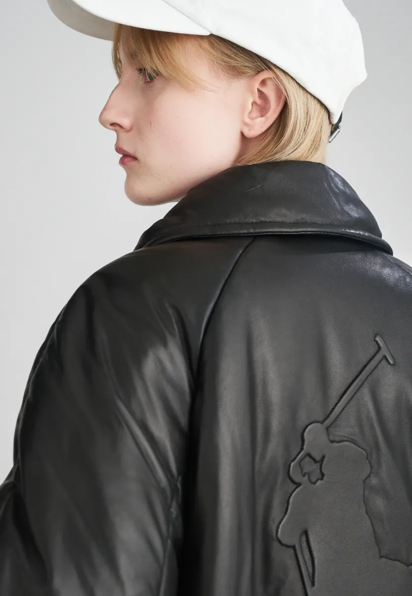 JACKET - Lederjacke - black