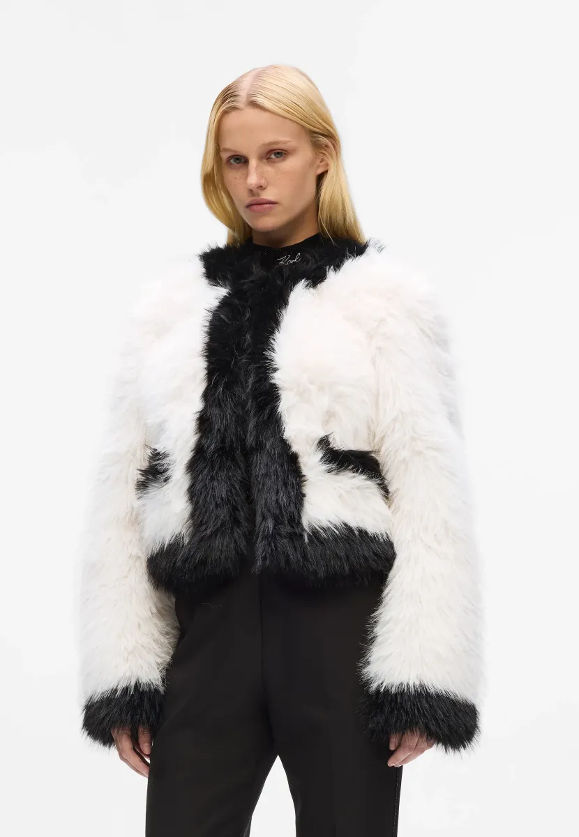 JACKET - Winterjacke - white/black