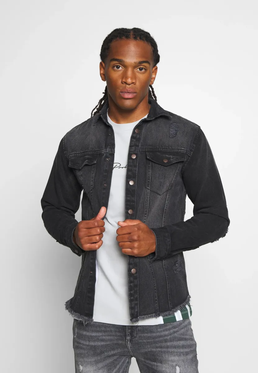 JACKSON - Hemd - black/grey