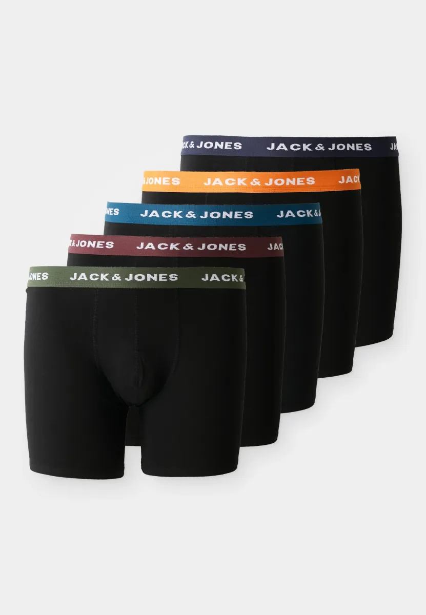 JACOLIVER TRUNKS 5 PACK - Panties - black