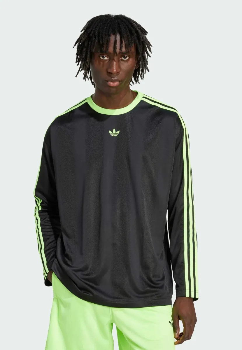 JACQ - Langarmshirt - black   signal green