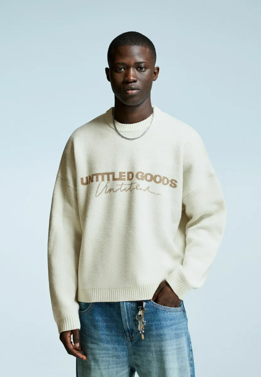 JACQUARD - PRINT  - Strickpullover - white