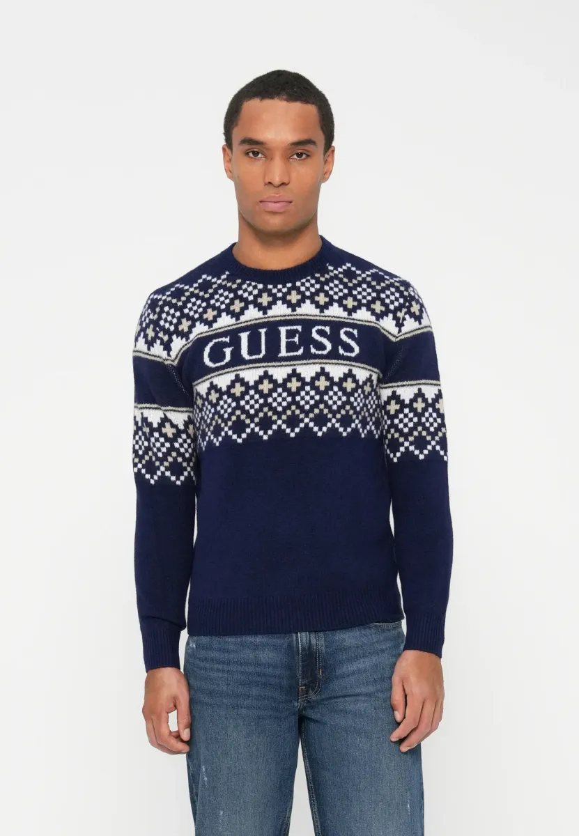 JACQUARD - Strickpullover - smart blue