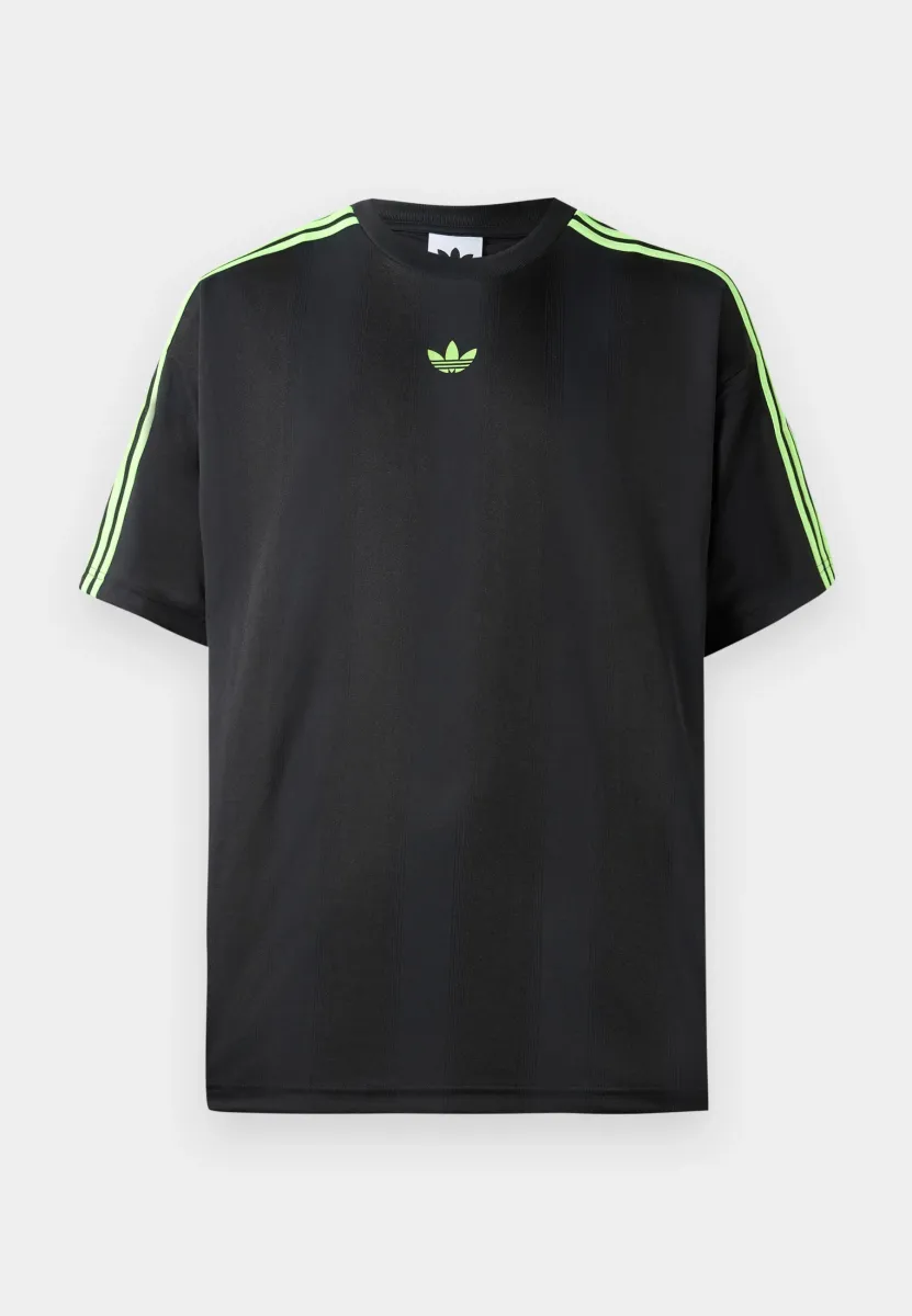 JACQUARD  - T-Shirt print - black/signal green