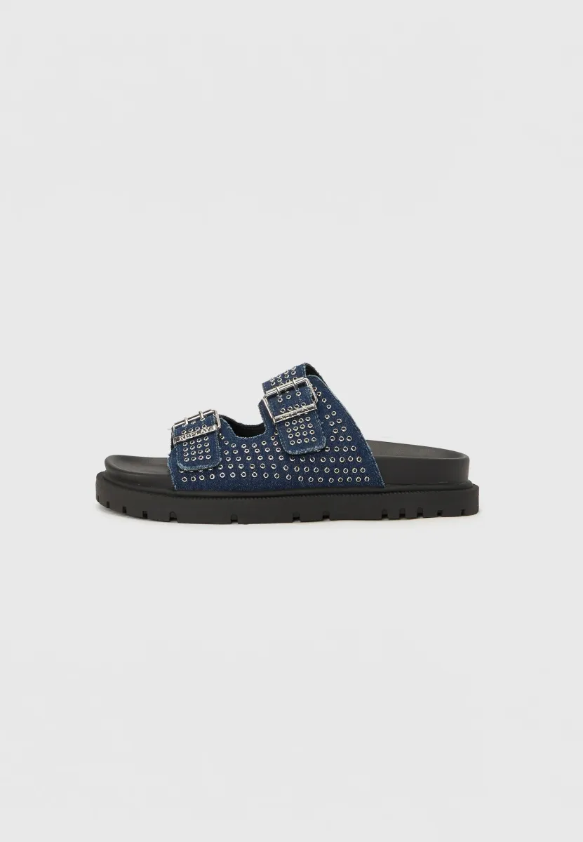 JADE STUDS - Pantolette flach - blue