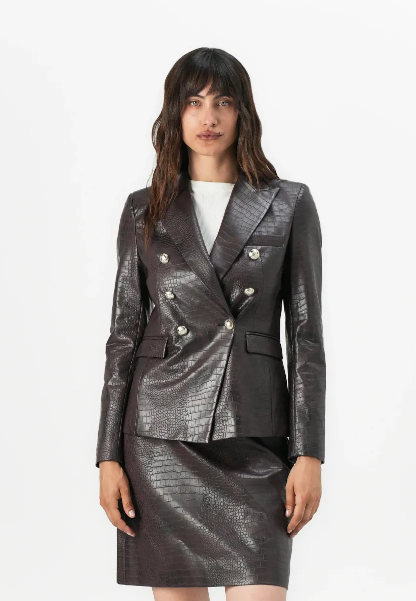 JAIDYN - Kunstlederjacke - dark brown