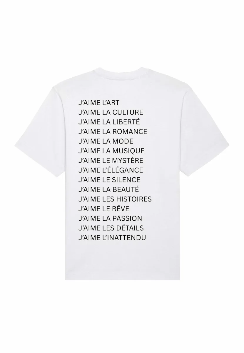 JAIME BACK PRINT HEAVYWEIGHT - T-Shirt print - white