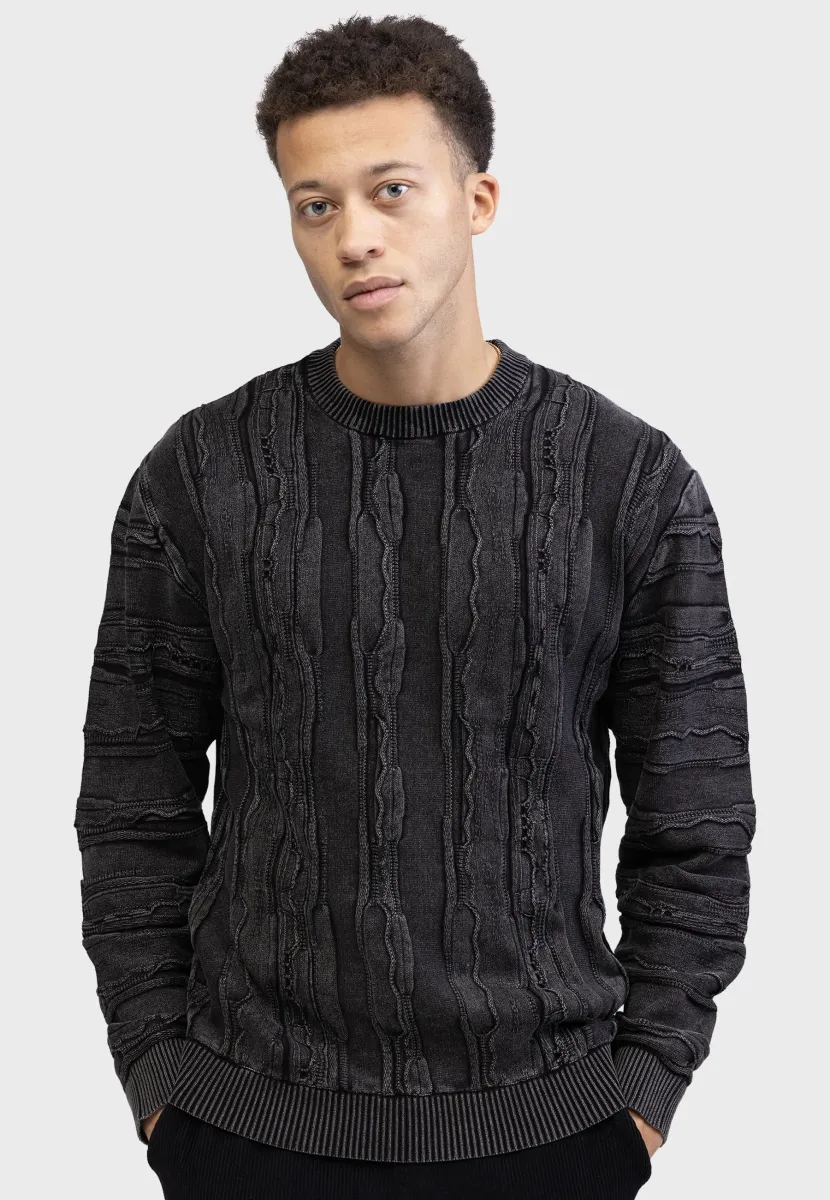 JAMIE BOXY - Strickpullover - black