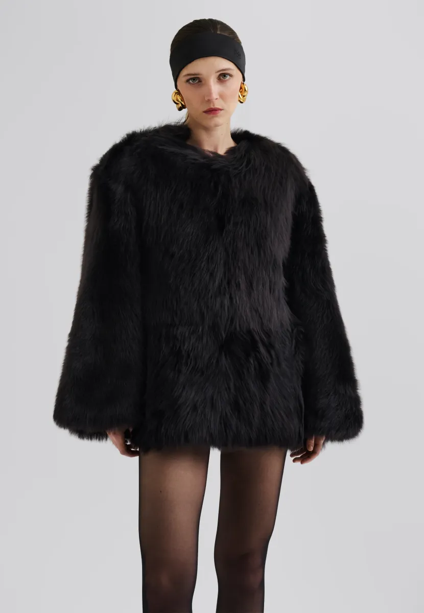 JANA SHEARLING JACKET - Winterjacke - black