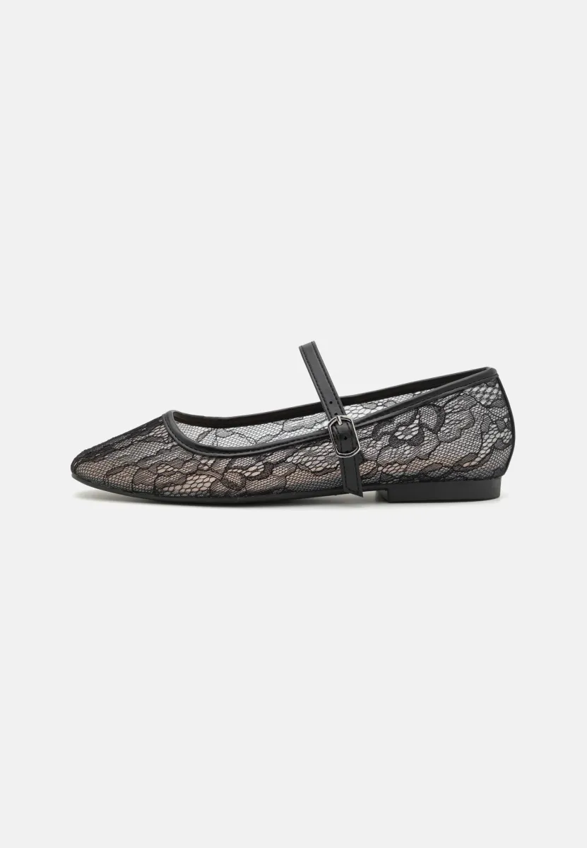 JANEYY - Riemchenballerina - open black