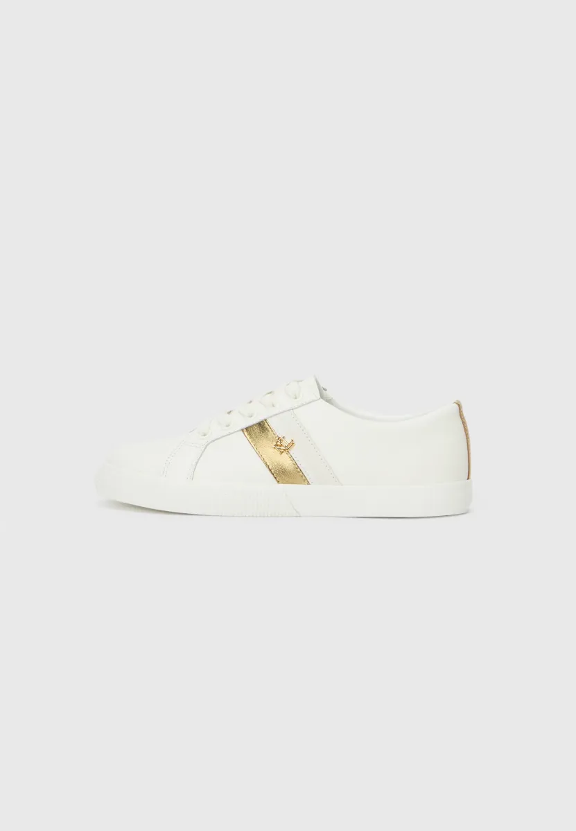 JANSON II LOW - Sneaker low - snow white/antique gold-coloured