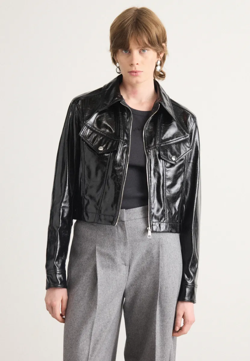 JASITA - Kunstlederjacke - black