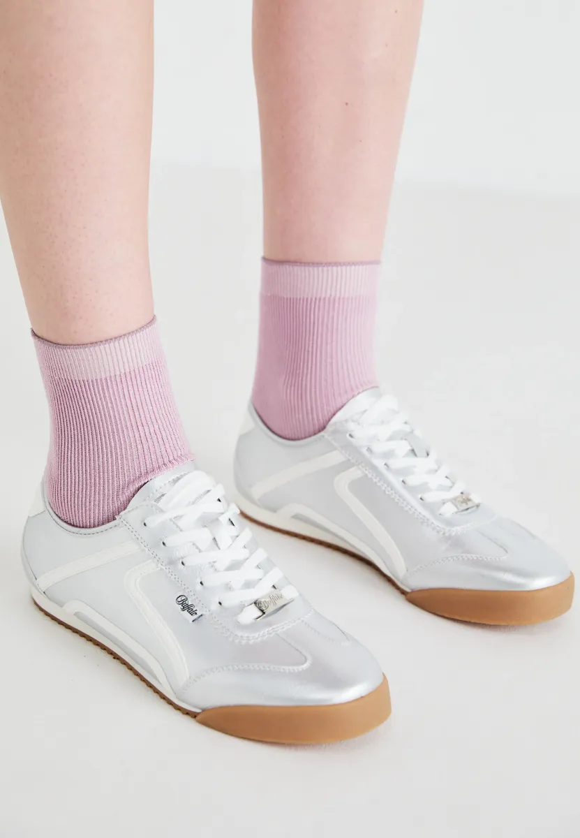 JAVA - Sneaker low - silver-coloured/white