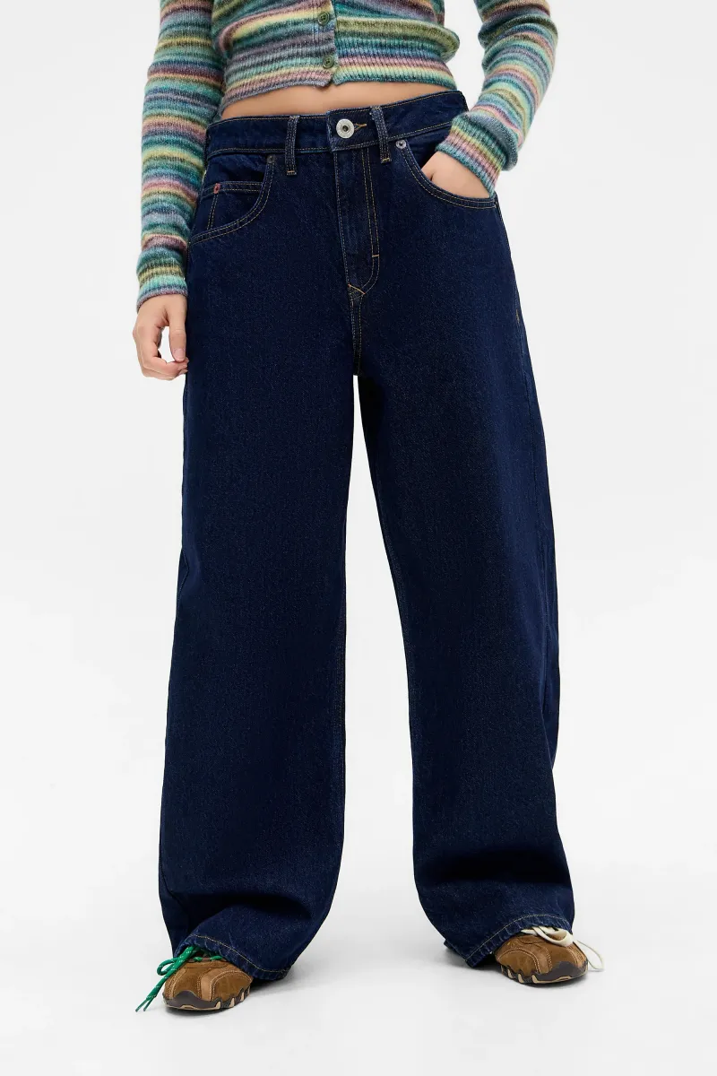 JAYA - Wide Leg - rinse denim