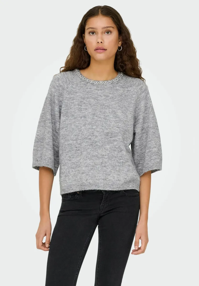 JDYALVA - Strickpullover - medium grey melange