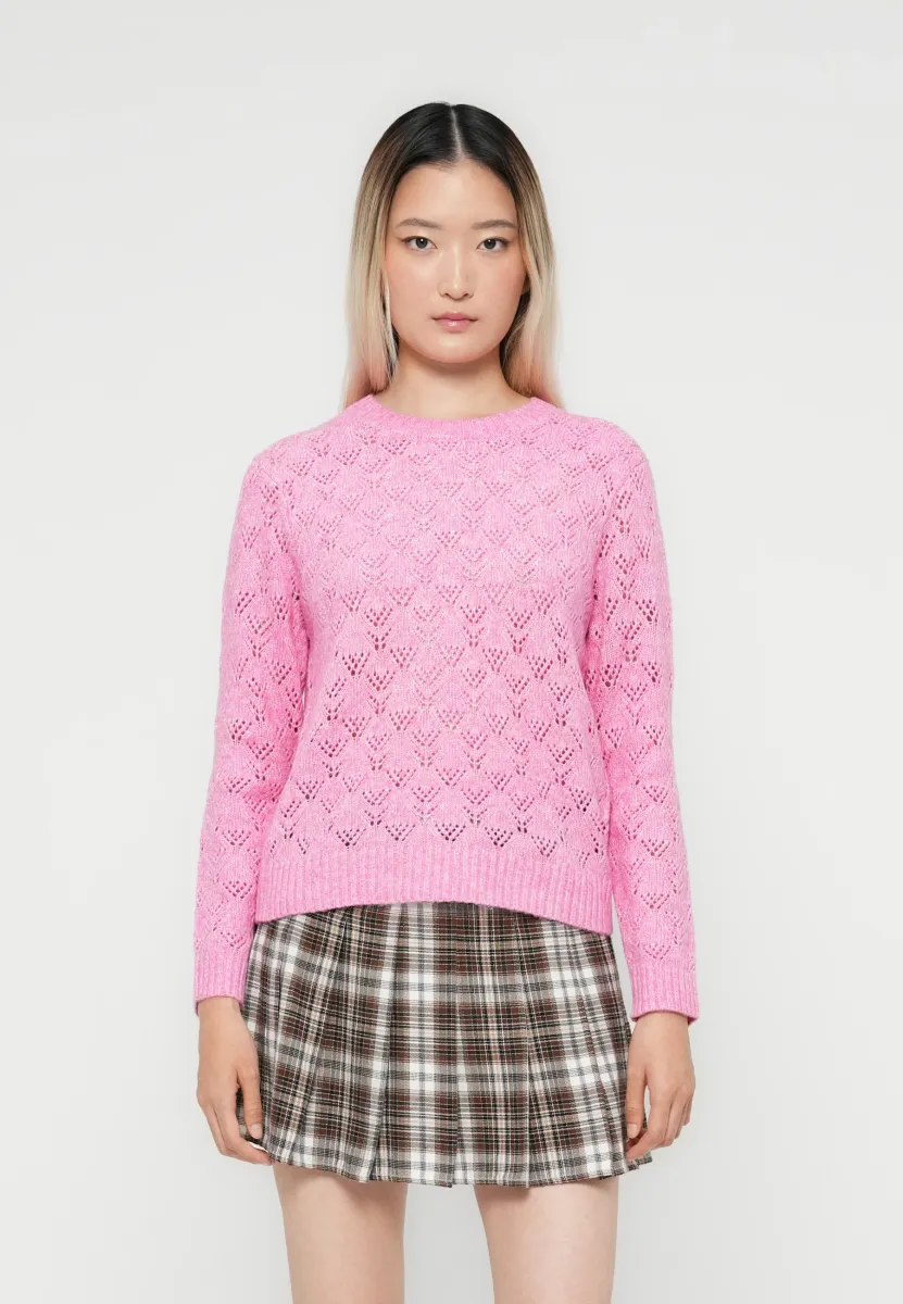 JDYAMANDA LIFE O-NECK PULLOVER - Strickpullover - pink cosmos