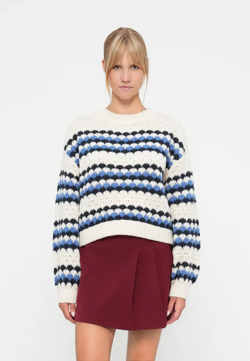 JDYCELESTE O NECK - Strickpullover - sandshell