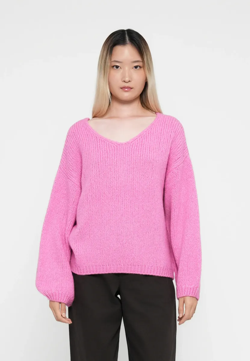 JDYDINEA REVERSIBLE - Strickpullover - super pink