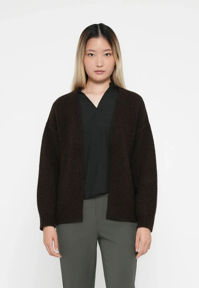 JDYDINEA SOLID CARDIGAN  - Strickjacke - chocolate torte